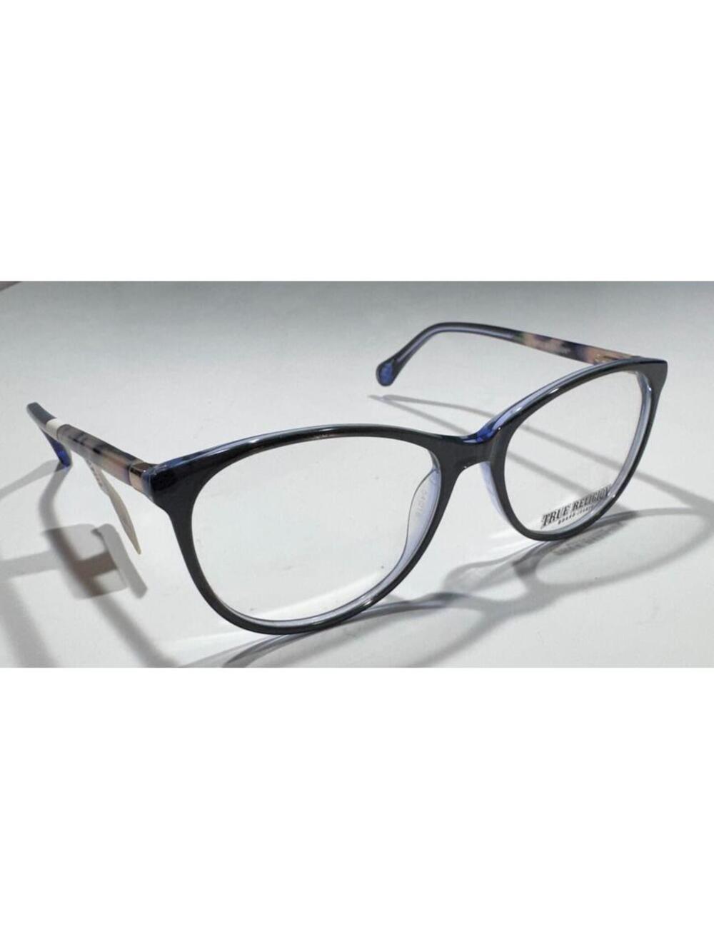 True Religion T034-GRY Women's Cat Eye Black & Tortoiseshell Eyeglass Frames